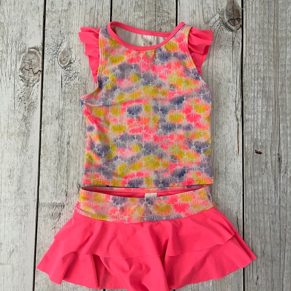 Tankini 2 Piece Swim suit Girls Small (S 6/6X) Pink